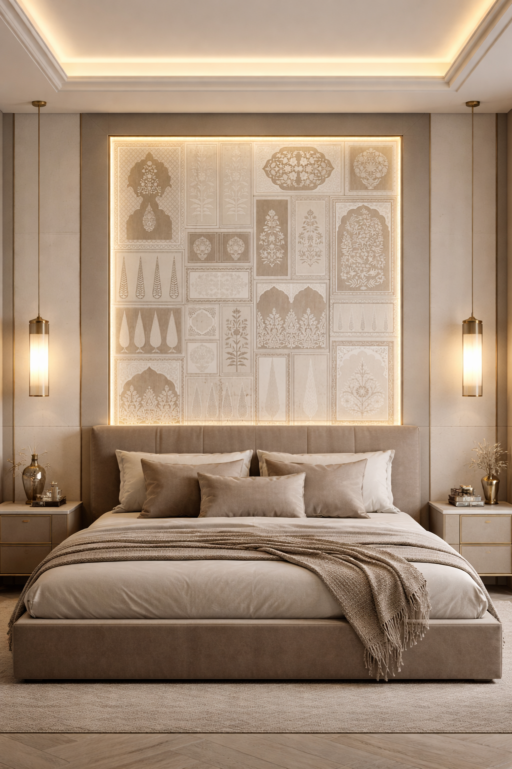 Bedroom tile pattern