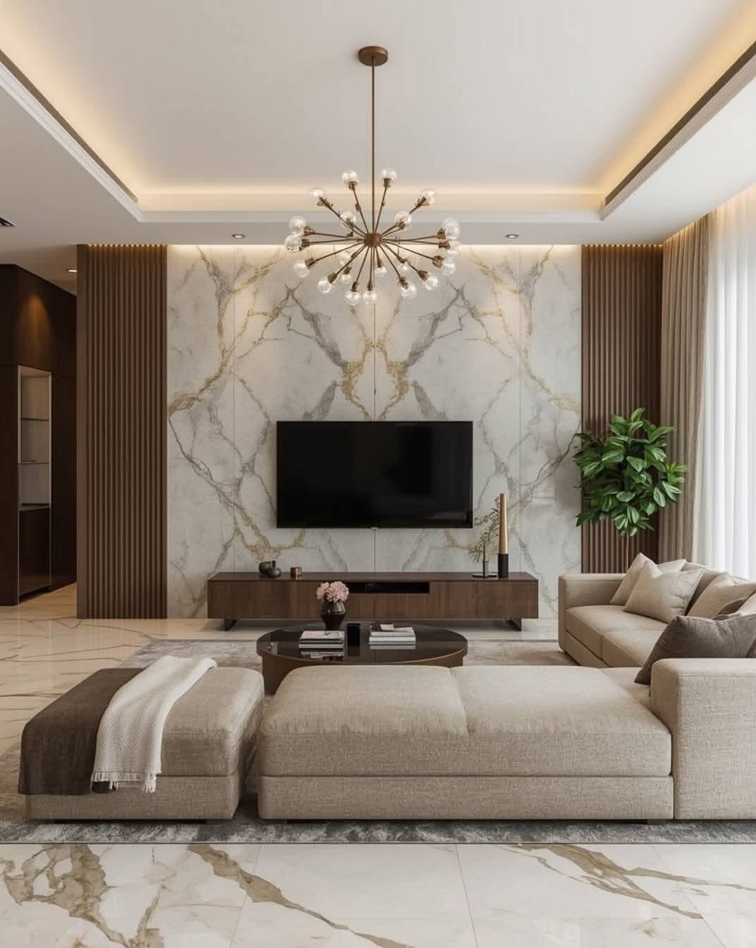 Natural stone wall interior