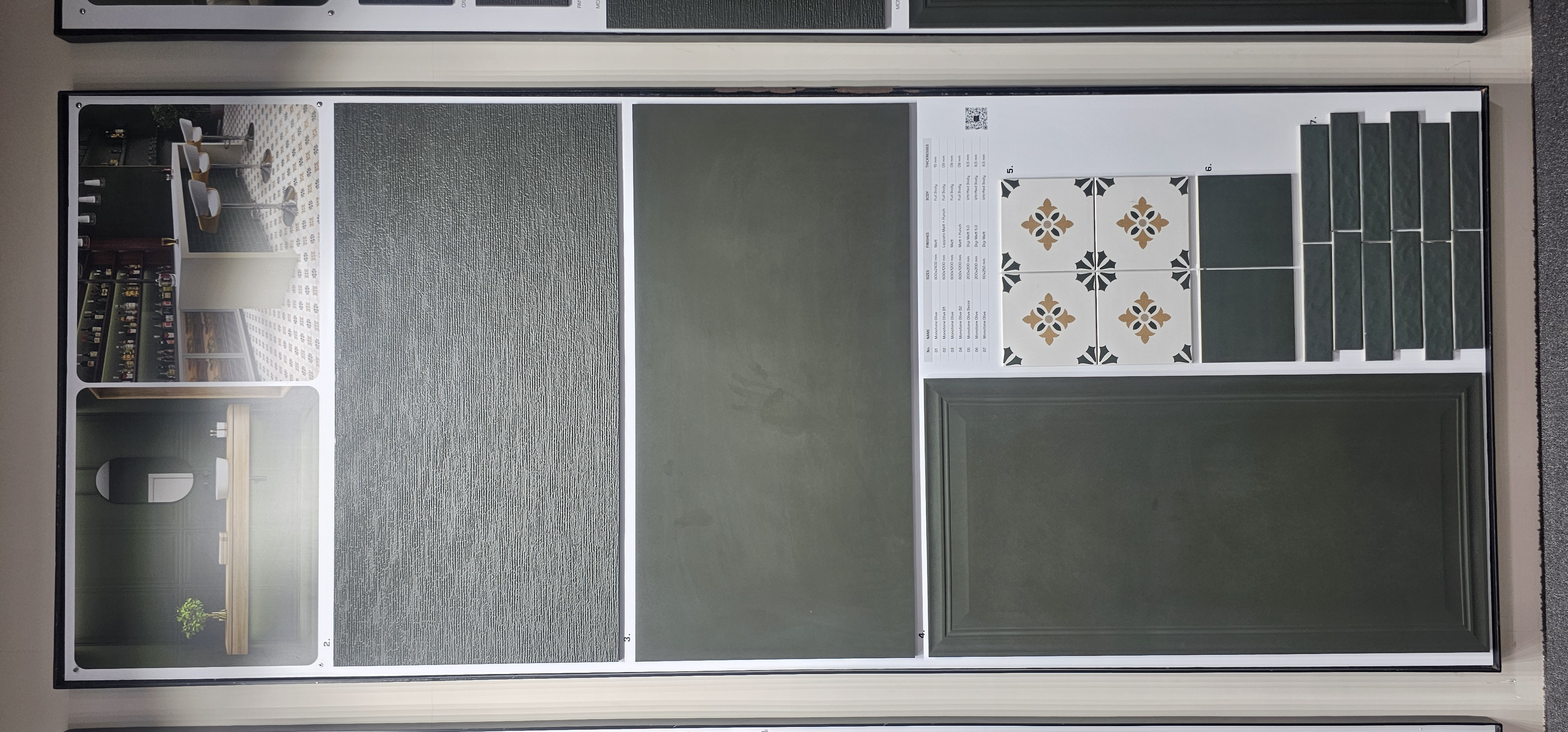 Monotone Olive tile design