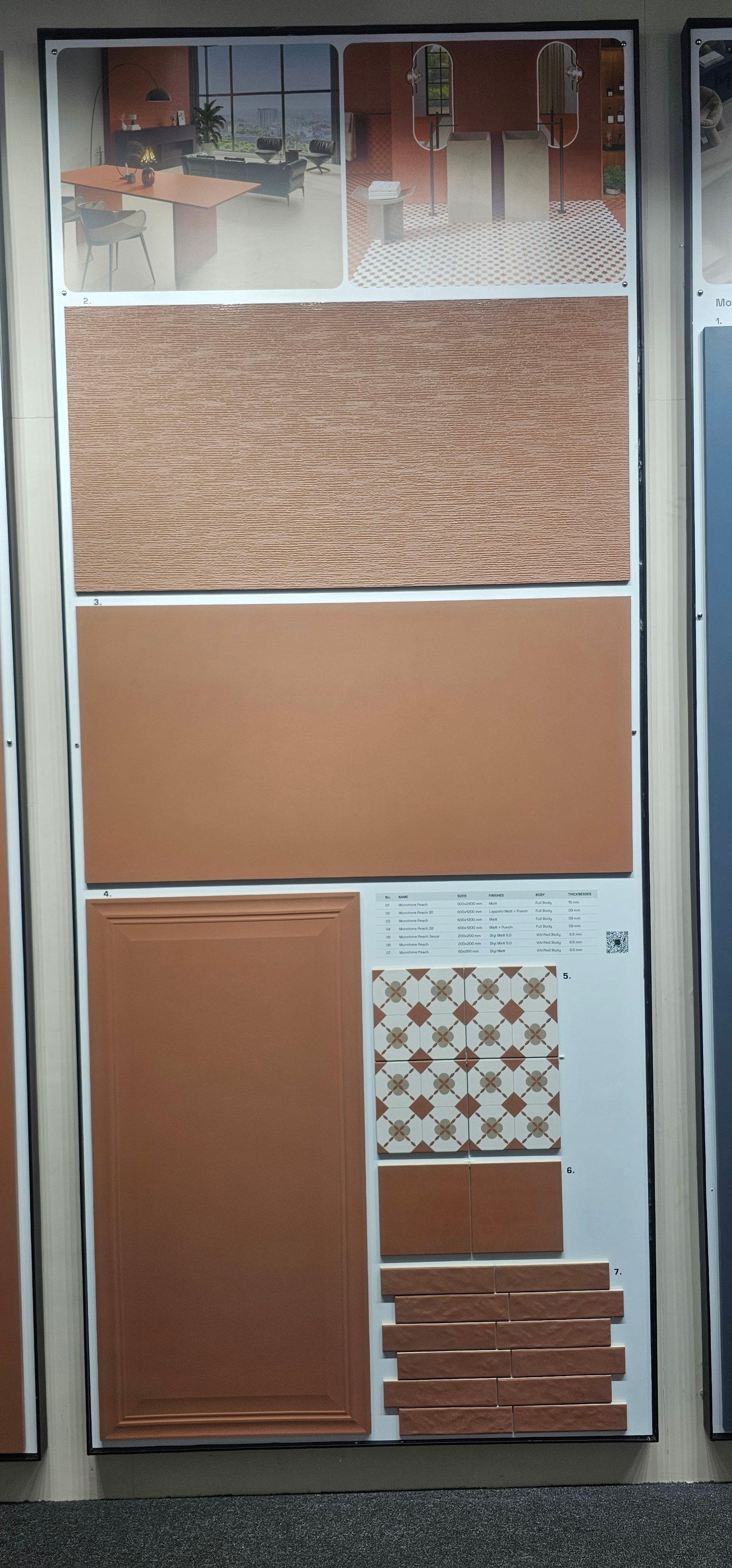 Monotone Peach tile design